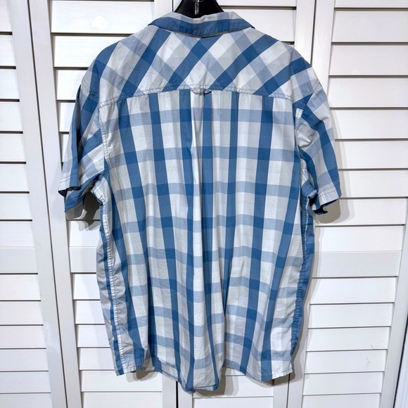 Columbia Mens Plaid Short Sleeve Button Up Shirt Omni Wick Size XXL - Picture 3 of 8